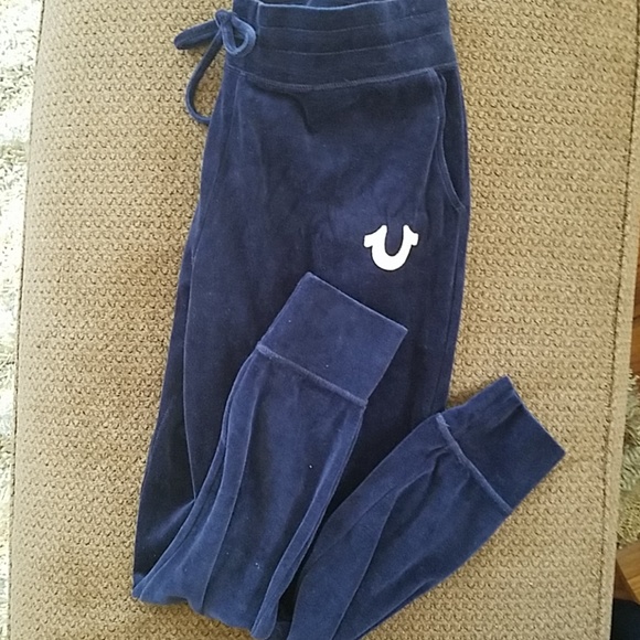 navy blue true religion sweatpants